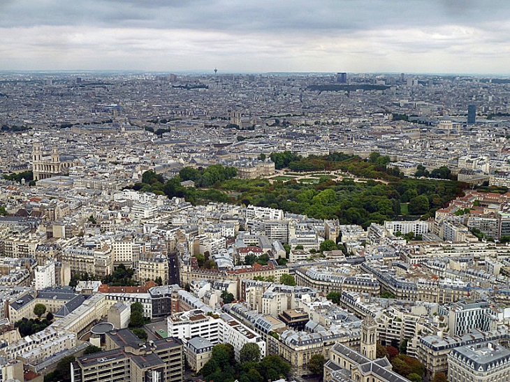 Le jardin du Luxembourg vu de la Tour Montparnasse - Paris 6e Arrondissement