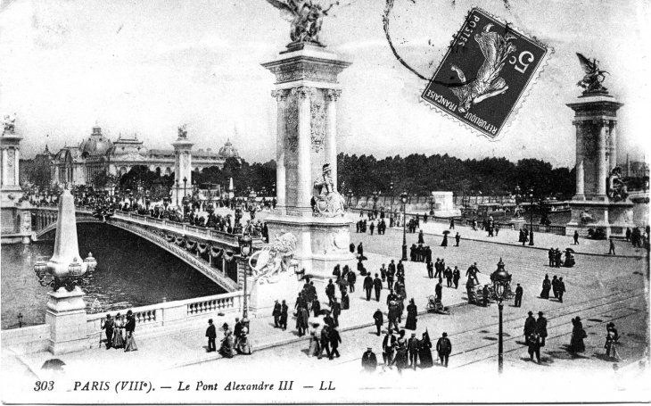 Le Pont Alexandre III (carte postale de 1913) - Paris 7e Arrondissement