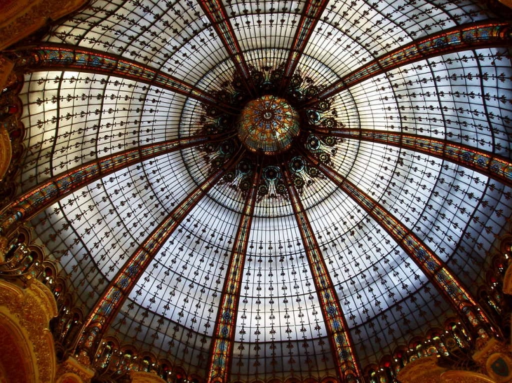 Galeries Lafayette, le dôme - Paris 9e Arrondissement