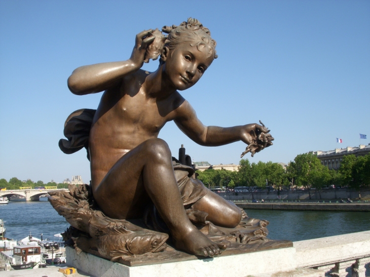 Un détail du pont Alexandre III - Paris