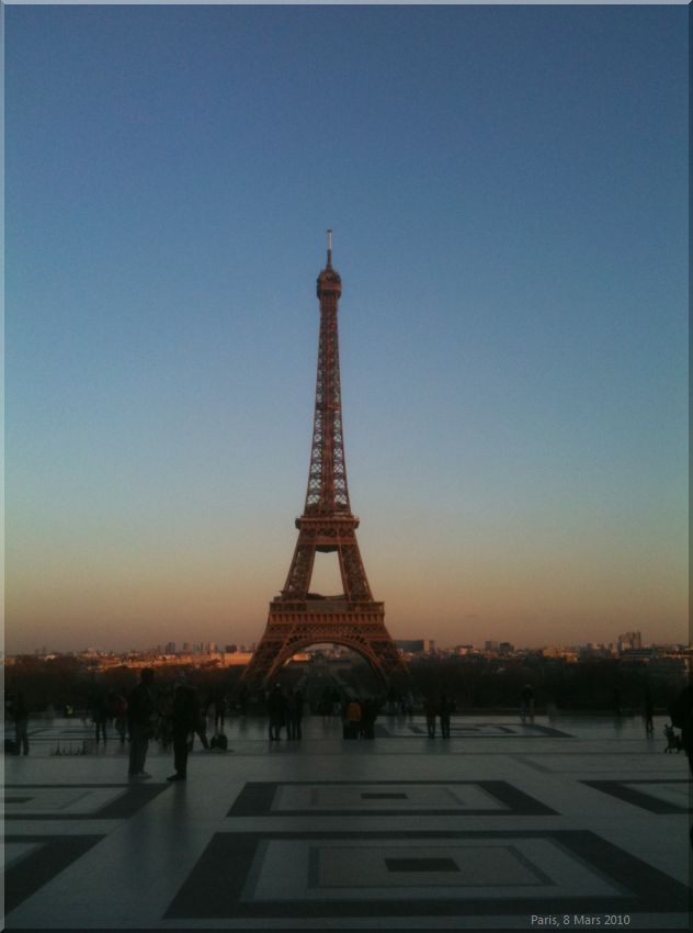 Tour Eiffel vue du parvis des droits de l'Homme - Paris