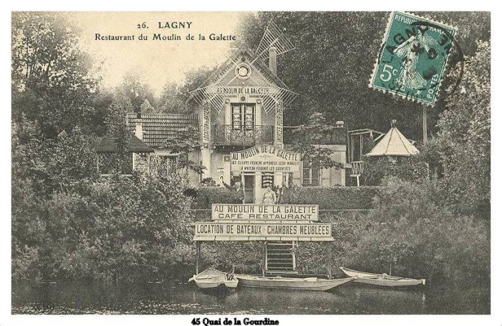 Le moulin de la Galette quai de la Gourdine - Lagny-sur-Marne