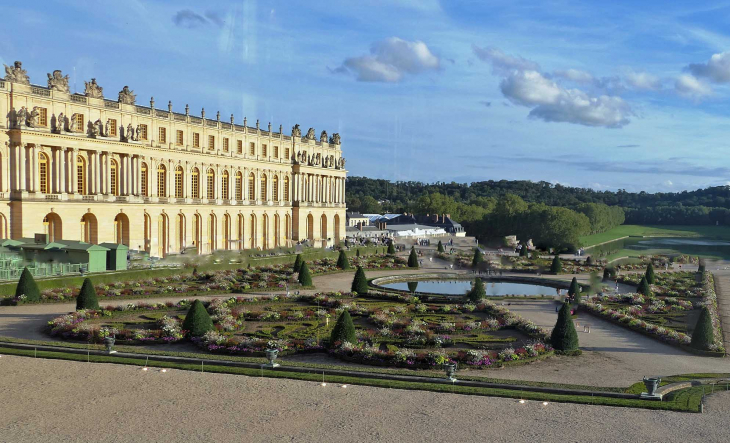 Château de Versailles côté jardin : l'aile  Sud