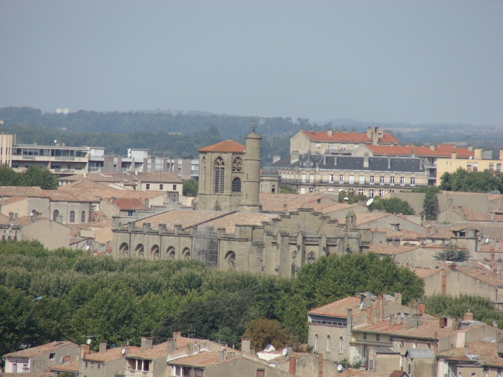 La Ville vue de la Cité et la Cathédrale Saint-Michel - Carcassonne