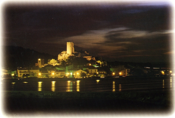 La Tour Barberousse au couchant (carte postale de 1980) - Gruissan