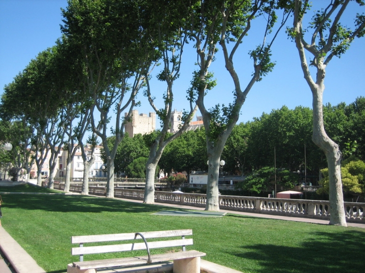 Le long de la Robine, le Cours Mirabeau - Narbonne