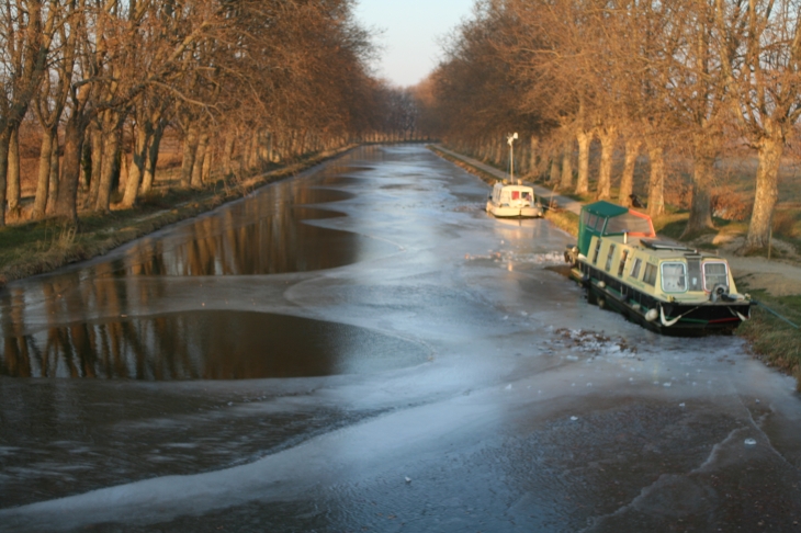 Canal du midi gelé! - Saint-Nazaire-d'Aude