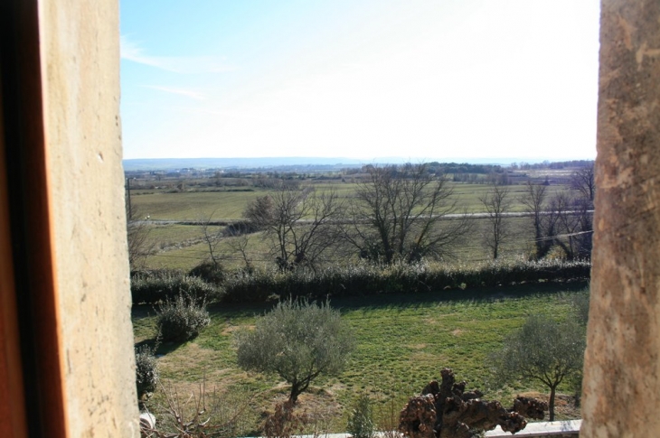 Vue sur la campagne au Sud du village - Aubussargues