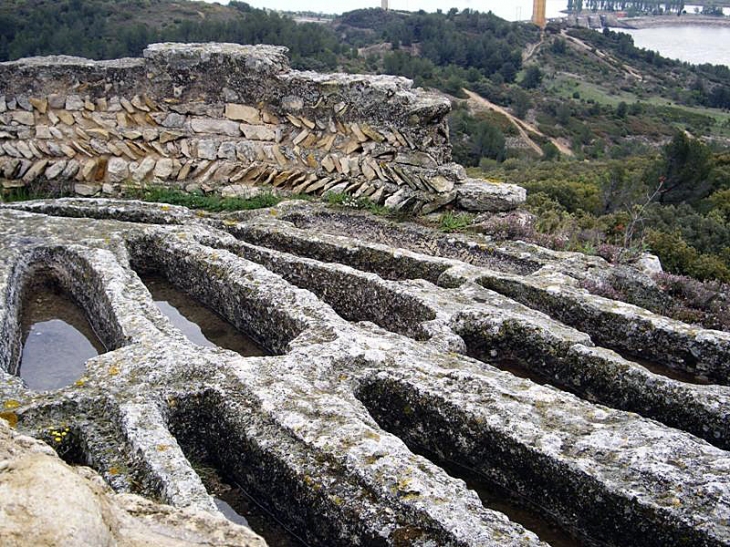 Abbaye de Saint Roman : les tombes creusées dans le roc - Beaucaire