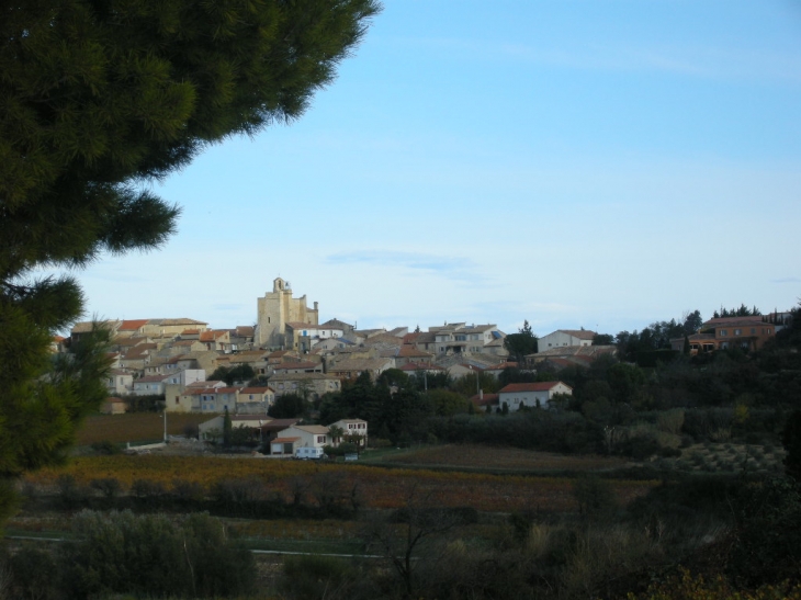 Vue sur le village - Estézargues