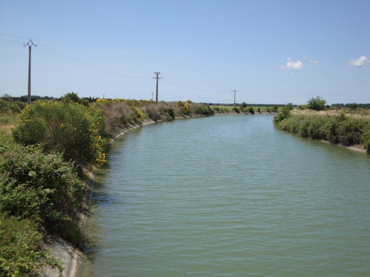 Vauvert (30600) Canal du Bas-Rhône (Canal Philippe Lamour)