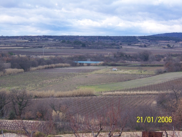 Vue sur le Pont de Boyne,vers Nizas - Adissan