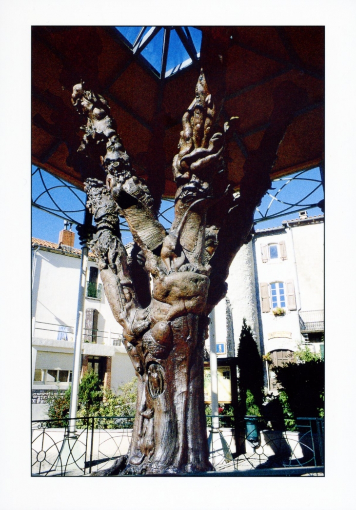 L'arbre du Caylar - Sculpture de Michel Chevray - 1988-1989 (carte postale 1990). - Le Caylar
