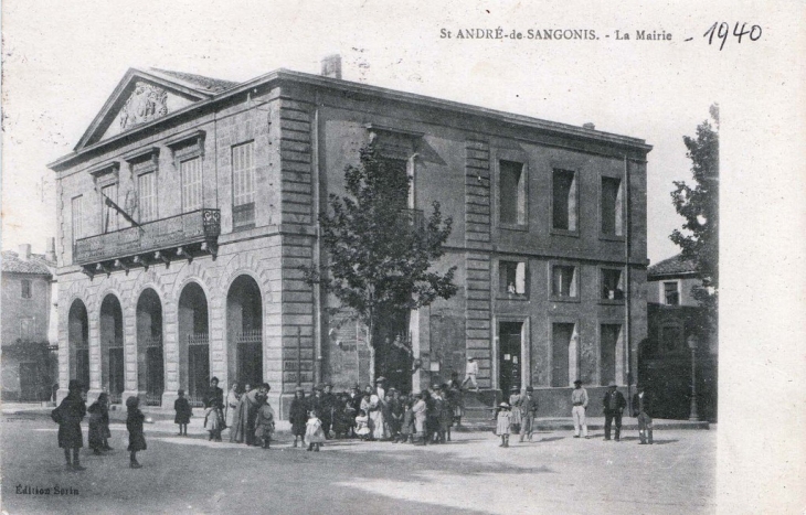 La mairie en 1940 - Saint-André-de-Sangonis