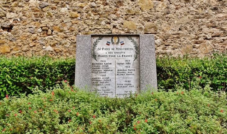 Monument-aux-Morts - Saint-Pons-de-Mauchiens