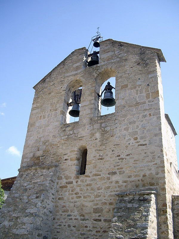 Le clocher de l'église - Dorres