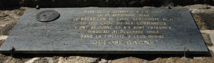 Plaque forteresse Mont-Louis