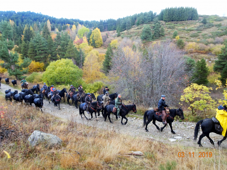 Retour d'estive des merens , des bouillouses a st cyprien , passage a mont-louis 