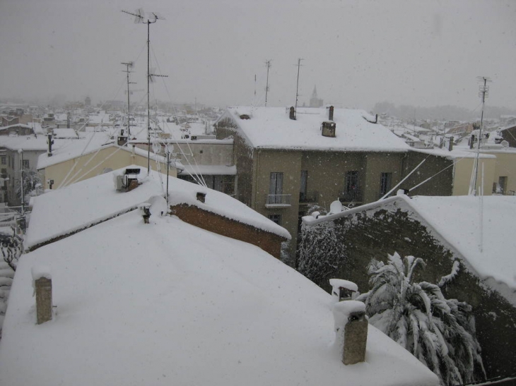 Perpignan sous la neige