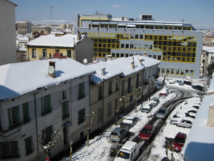 Perpignan sous la neige