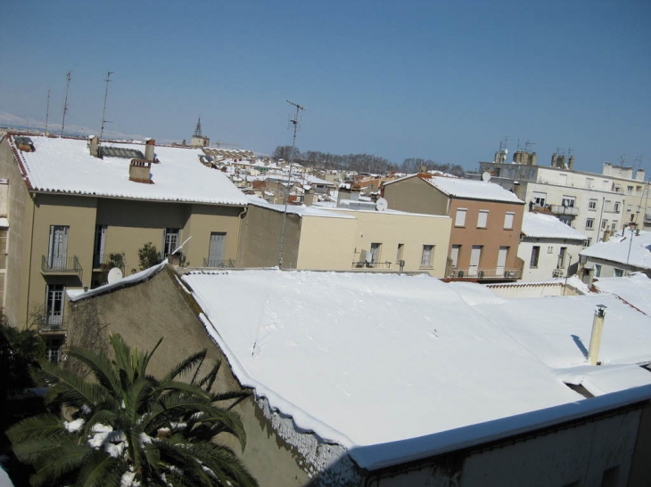 Perpignan sous la neige