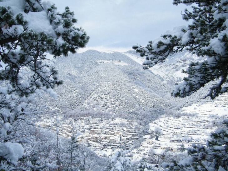 Serdinya sous la neige