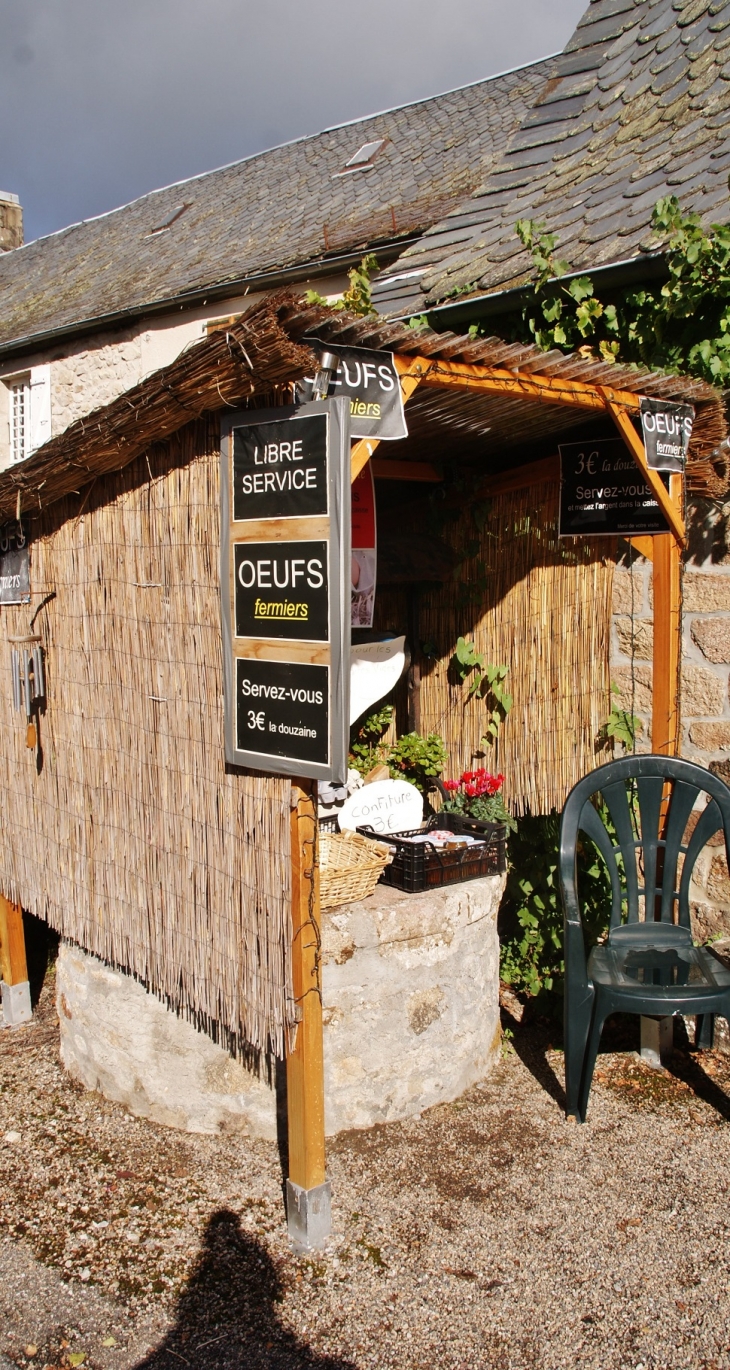 Libre Service en pleine rue vous vous servez et vous mettez l'argent dans une boite sur l'étale il n'y a pas de vendeuse  - Champagnac-la-Noaille