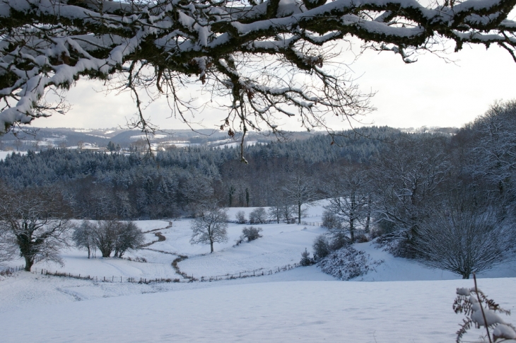 Promenade dans la neige autour de Goulles