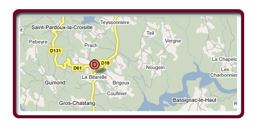 Plan d’accès à Gros Chastang - Gros-Chastang