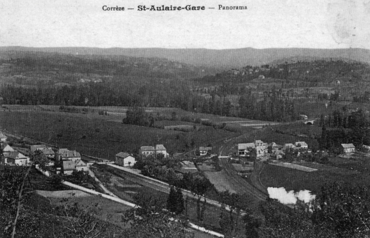 Panorama, vers 1910 (carte postale ancienne). - Saint-Aulaire