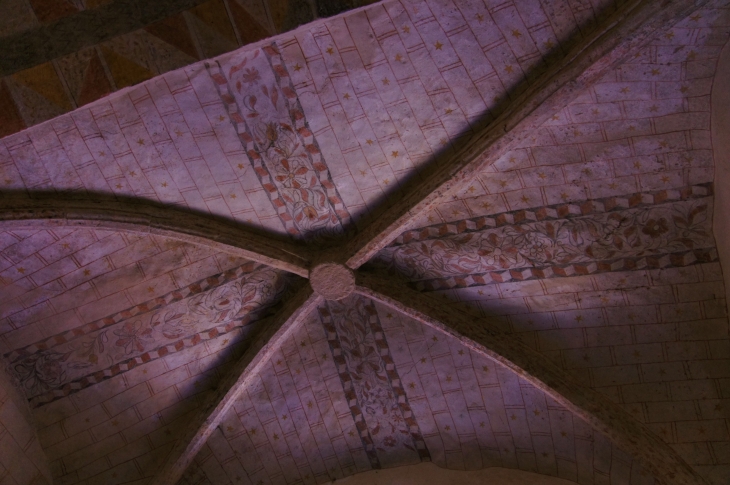 Clef de voute de l'église Saint-Christophe. - Voutezac