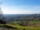 Paysage devant l'église.