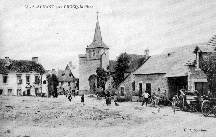 Vers 1911 - La Place (carte postale ancienne). - Saint-Agnant-près-Crocq