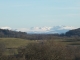 Monts d'Auvergne depuis la place de l'eglise