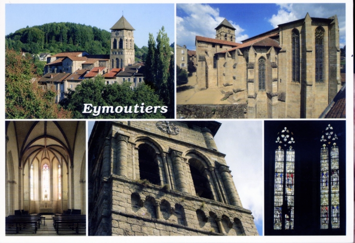 Collégiale Saint etienne du XIe et XVe siècles. Carte postale 2000. - Eymoutiers