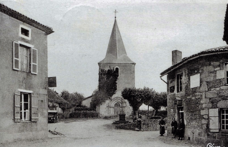 Le village, vers 1940 (carte postale ancienne). - La Chapelle-Montbrandeix