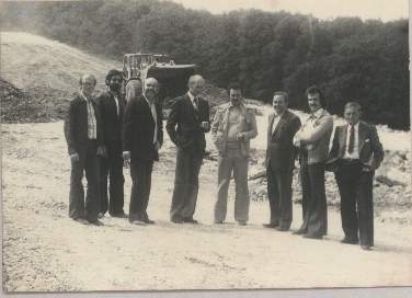 Déviation d'AVRIL, réunion de chantier le 10 juin 1977