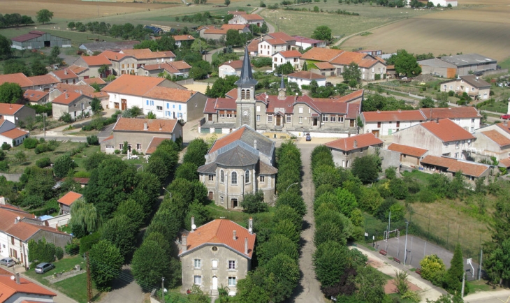 Photo aérienne du village - Éply