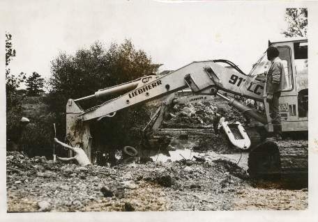 Pose d'une canalisation dans l' Yron - Jarny