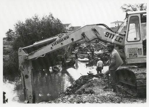 Pose d'une canalisation dans l' Yron - Jarny