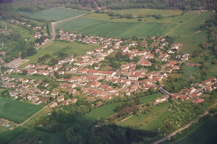 Vue aérienne du village - Mance