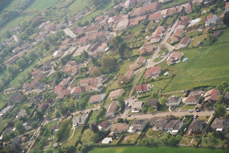 Vue aérienne du village - Mance