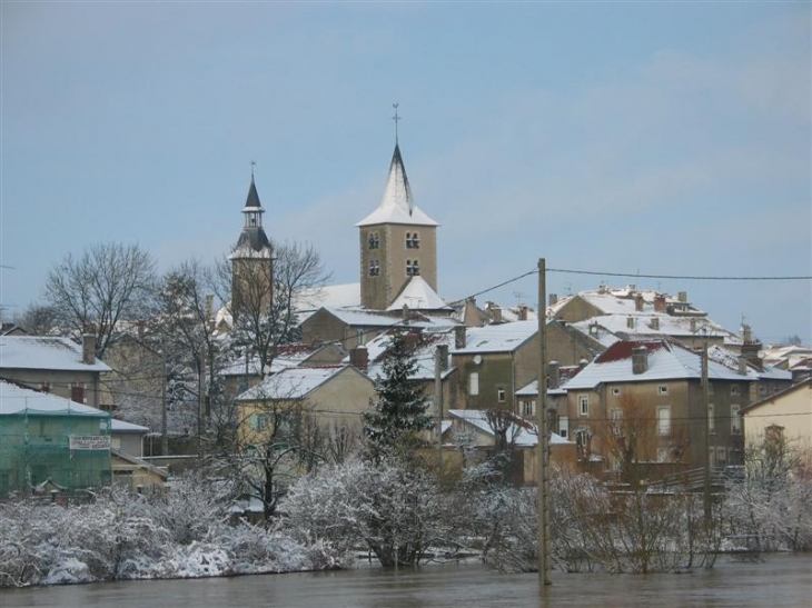 L'église sous la neige - Nomeny