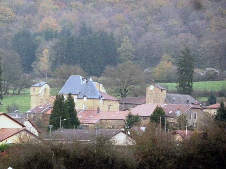 Vue sur le village et son château - Villette