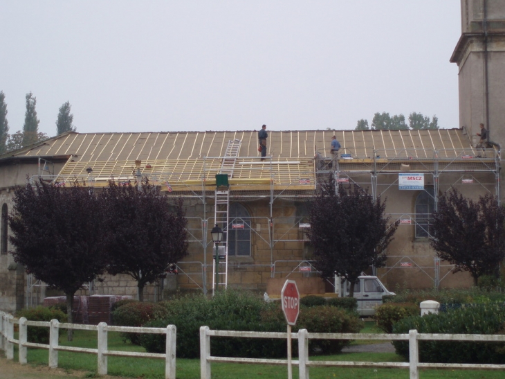 Réfection de la toiture de l'église - Buzy-Darmont