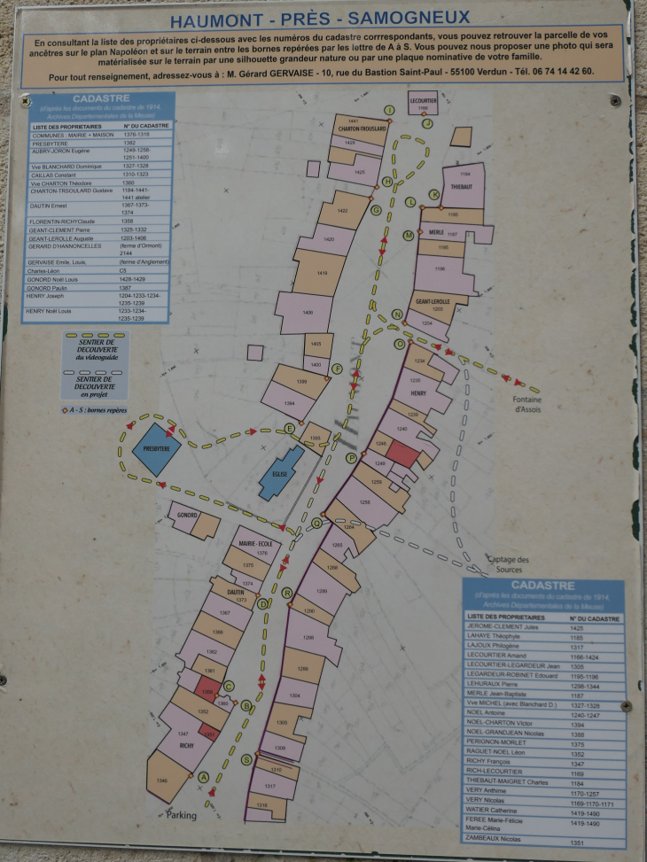 Le plan cadastral de 1916 - Haumont-près-Samogneux