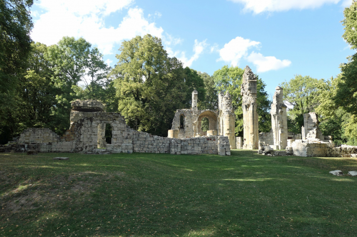 Les ruines de la collégiale de l'ancien village détruit en 14-18 - Montfaucon-d'Argonne