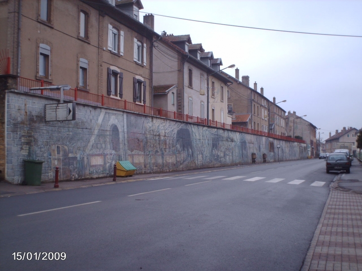 Rue Clémenceau ,la fresque - Algrange