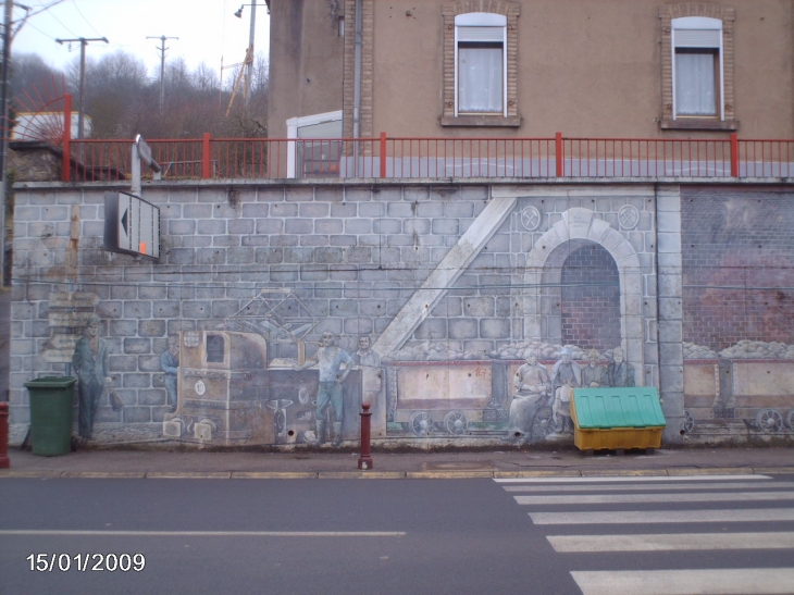 Rue Clémenceau ,la fresque - Algrange