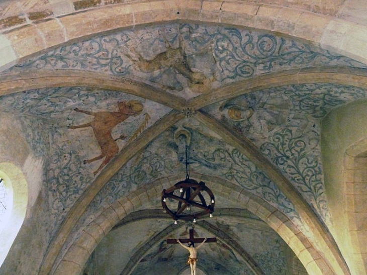 Le plafond peint de l'église - Arry